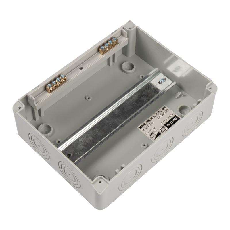 Бокс модульный накладной PDB/W 4008 GR (ЩРН-ПГ- 8) IP65 пластик. Pro JazzWay 5072060 в интернет-магазине Рэмкабель
