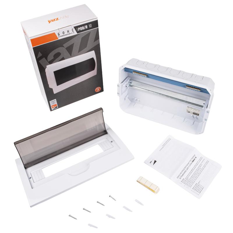 Бокс модульный встраив. PDB/R 1015 WH (ЩРВ-П-15) IP41 пластик. Pro JazzWay 5071797 в интернет-магазине Рэмкабель
