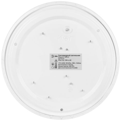Светильник светодиодный Классик SPB-6 Slim Lily 18W-6.5K 18Вт 6500К IP20 1260лм без ДУ Эра Б0071156 в интернет-магазине Рэмкабель