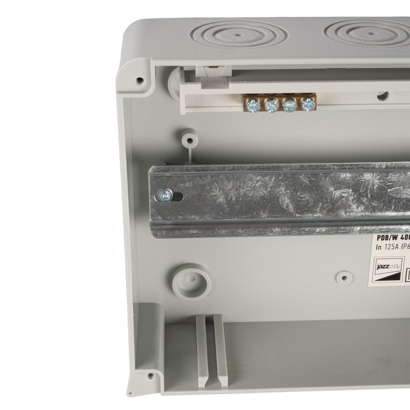 Бокс модульный накладной PDB/W 4008 GR (ЩРН-ПГ- 8) IP65 пластик. Pro JazzWay 5072060 в интернет-магазине Рэмкабель