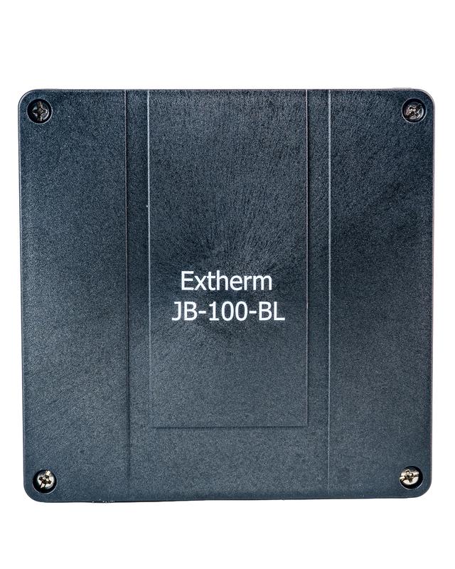 Коробка распределительная 140х140х76мм IP66 в комплекте с клеммным рядом 10х10кв.мм 76А черн. Extherm JB-100-BL в интернет-магазине Рэмкабель
