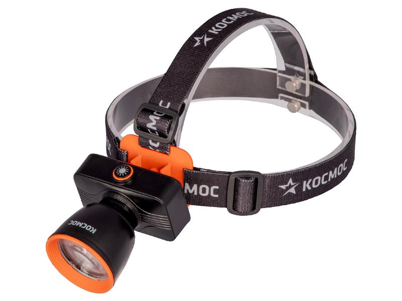 Фонарь налобный аккум. 10Вт Laser LED/ 1200мА.ч ABS пластик линза Френеля КОСМОС KOC531Lit в интернет-магазине Рэмкабель