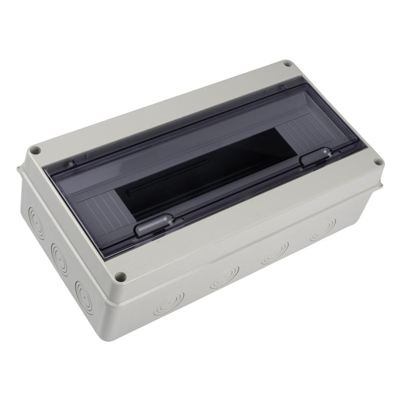 Бокс модульный накладной PDB/W 4018 GR (ЩРН-ПГ-18) IP65 пластик. Pro JazzWay 5072121 в интернет-магазине Рэмкабель
