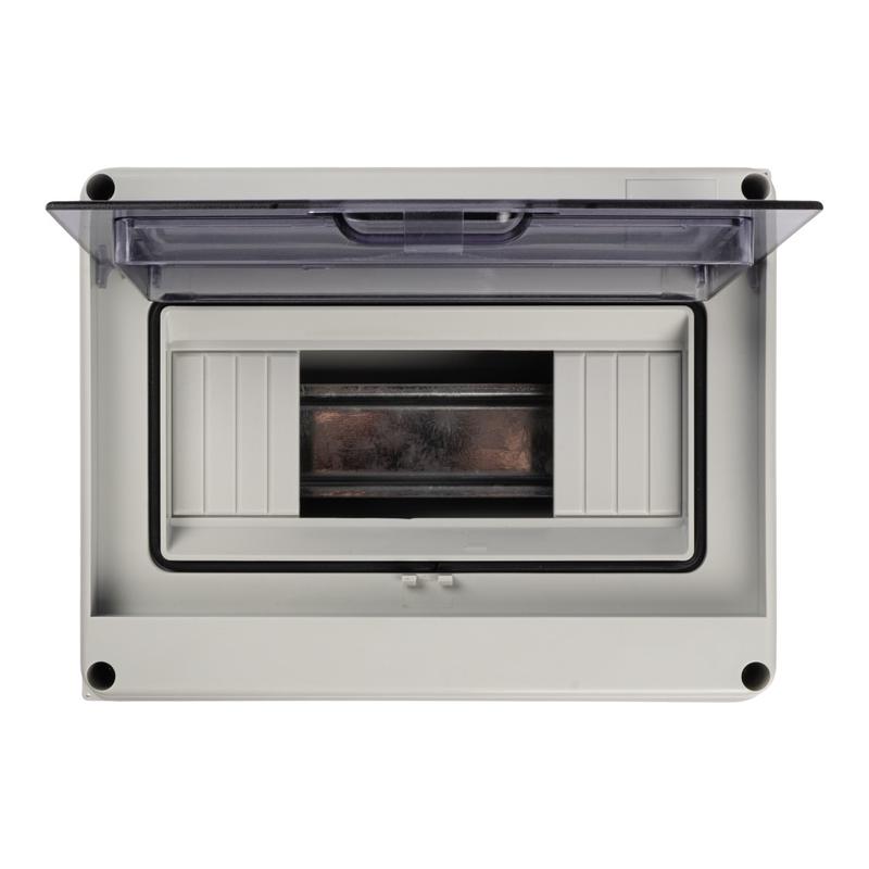 Бокс модульный накладной PDB/W 4008 GR (ЩРН-ПГ- 8) IP65 пластик. Pro JazzWay 5072060 в интернет-магазине Рэмкабель