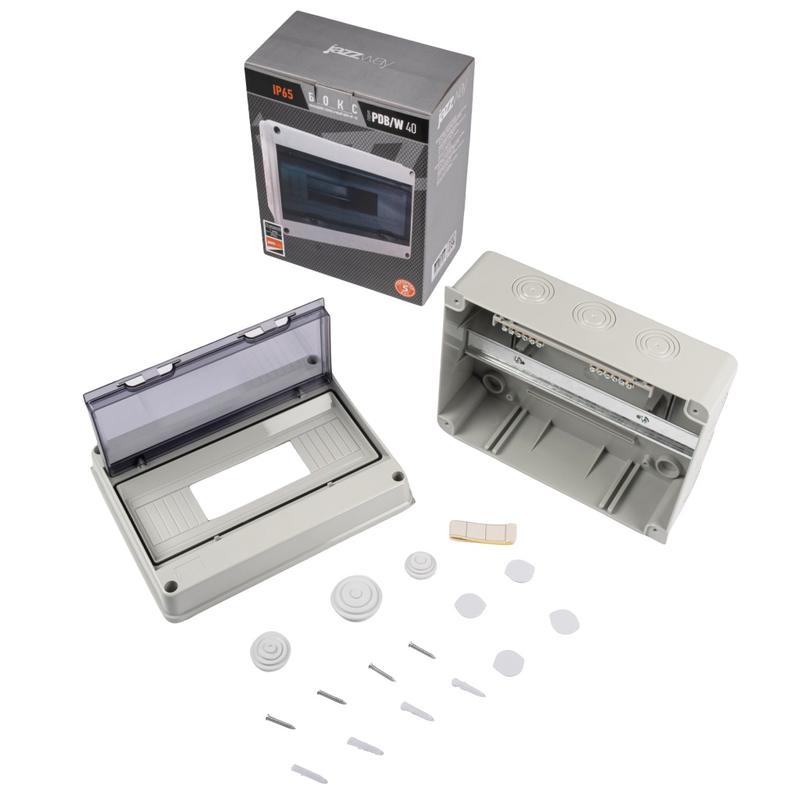 Бокс модульный накладной PDB/W 4012 GR (ЩРН-ПГ-12) IP65 пластик. Pro JazzWay 5072084 в интернет-магазине Рэмкабель