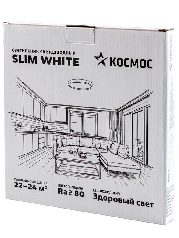Светильник светодиодный SLIM WHITE 48Вт 4500К IP40 3480лм 230В 500х25мм КОСМОС KSlim48w_W4500K в интернет-магазине Рэмкабель