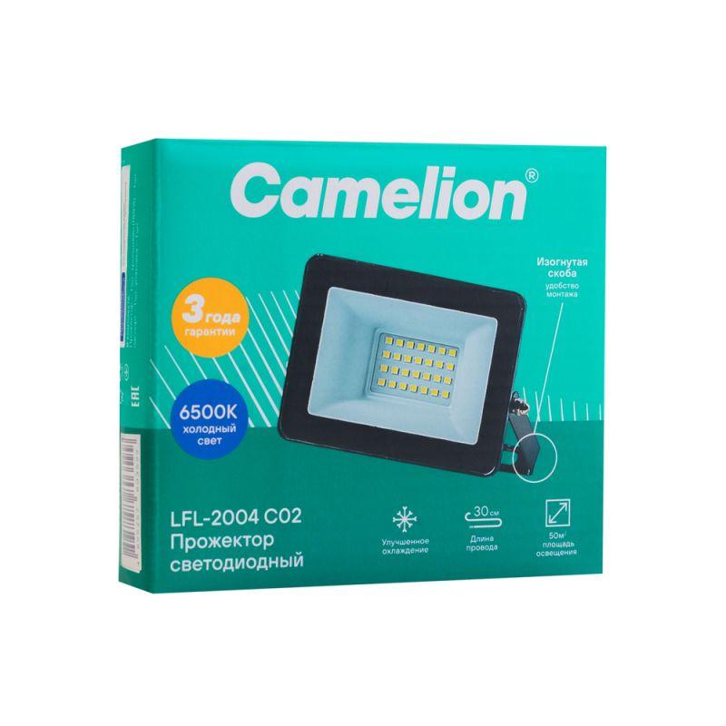 Прожектор светодиодный LFL-2004 C02 LED SMD 20Вт IP65 6500К 2000лм 230В 113х102х24 черн. Camelion 16330 в интернет-магазине Рэмкабель