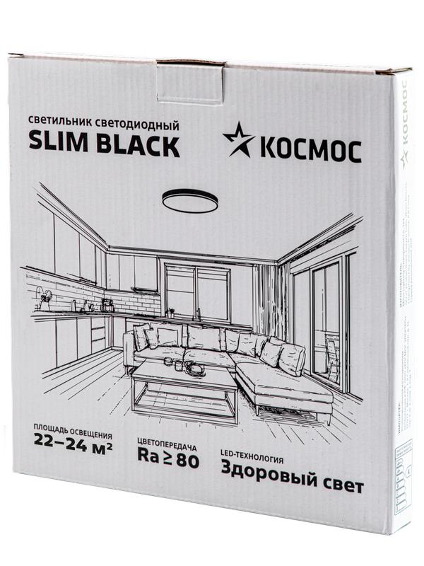 Светильник светодиодный SLIM BLACK 48Вт 4500К IP40 3480лм 230В 500х25мм КОСМОС KSlim48w_B4500K в интернет-магазине Рэмкабель