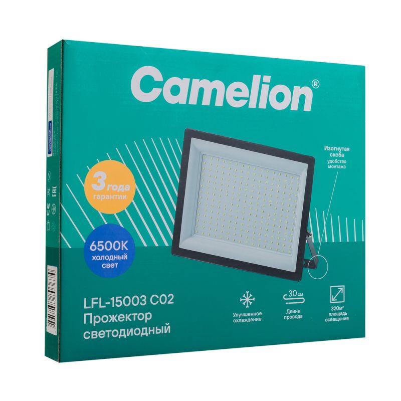 Прожектор светодиодный LFL-15003 C02 LED SMD 150Вт IP65 6500К 15000лм 230В 300х252х34 черн. Camelion 16329 в интернет-магазине Рэмкабель
