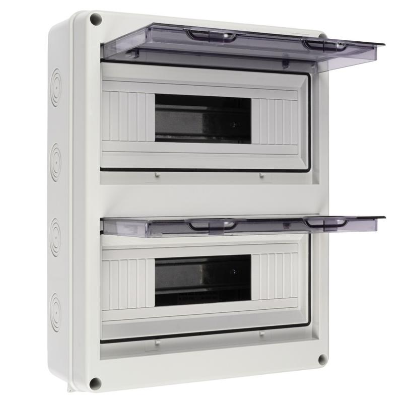 Бокс модульный накладной PDB/W 4024 GR (ЩРН-ПГ-24) IP65 пластик. Pro JazzWay 5072145 в интернет-магазине Рэмкабель
