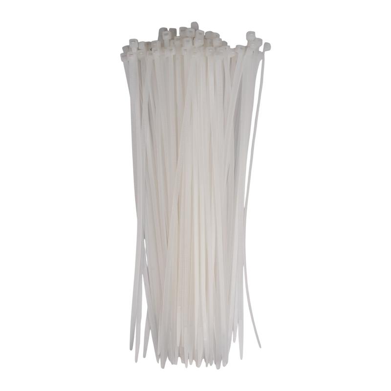 Хомут кабельный (стяжка) PCT 4.8х300-100WH 4.8х300 PA6.6 бел. (уп.100шт) JazzWay 5054035 в интернет-магазине Рэмкабель