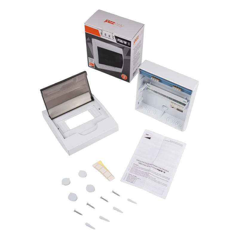 Бокс модульный накладной PDB/W 1008 WH (ЩРН-П- 8) IP41 пластик. Pro JazzWay 5071667 в интернет-магазине Рэмкабель