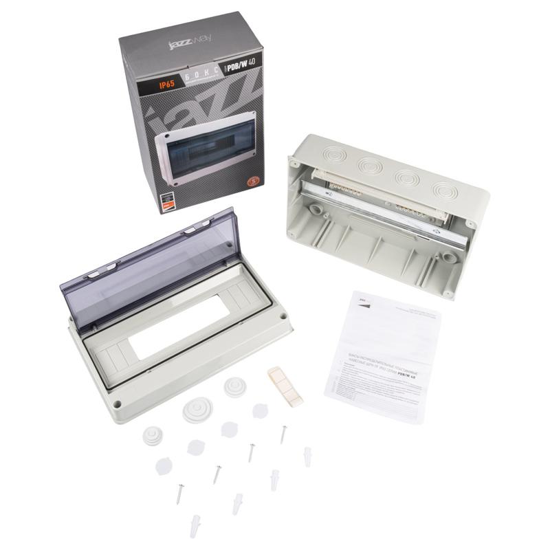Бокс модульный накладной PDB/W 4015 GR (ЩРН-ПГ-15) IP65 пластик. Pro JazzWay 5072107 в интернет-магазине Рэмкабель