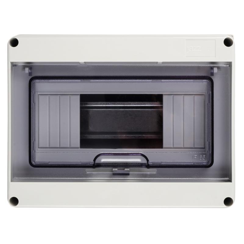 Бокс модульный накладной PDB/W 4008 GR (ЩРН-ПГ- 8) IP65 пластик. Pro JazzWay 5072060 в интернет-магазине Рэмкабель