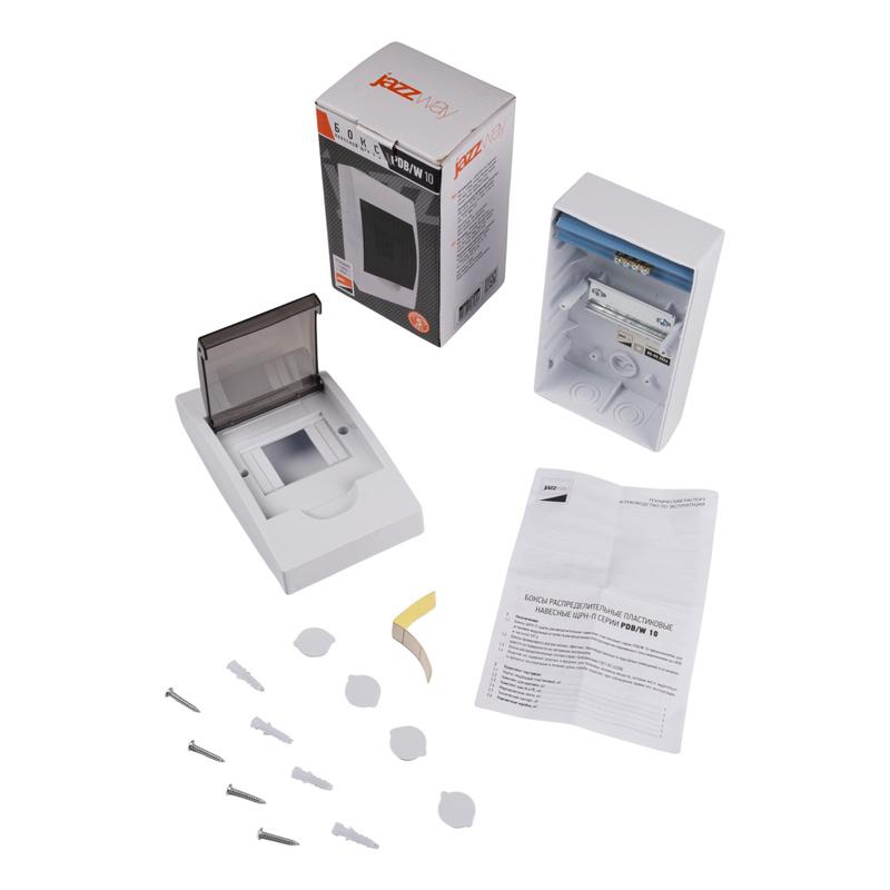 Бокс модульный накладной PDB/W 1004 WH (ЩРН-П- 4) IP41 пластик. Pro JazzWay 5071643 в интернет-магазине Рэмкабель