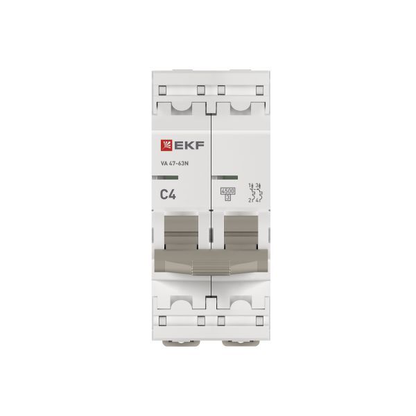 Выключатель автоматический 2п C 4А 4.5кА ВА 47-63N PROxima EKF M634204C в интернет-магазине Рэмкабель