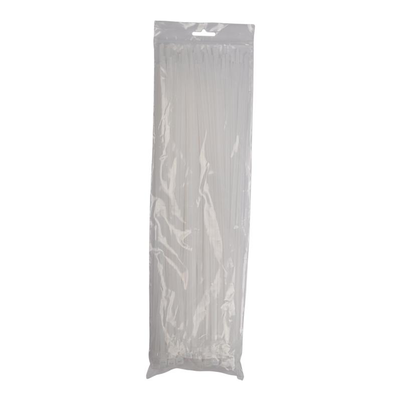 Хомут кабельный (стяжка) PCT 4.8х350-100WH 4.8х350 PA6.6 бел. (уп.100шт) JazzWay 5054066 в интернет-магазине Рэмкабель