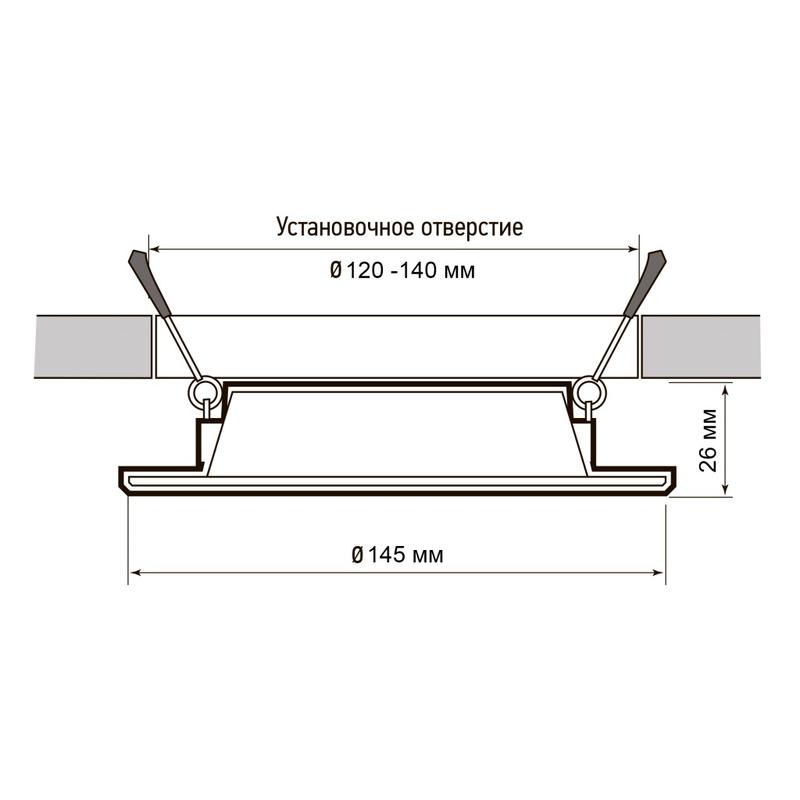Светильник светодиодный PLED DL7 12Вт 6500К IP54 1020лм WH встраив. бел. Pro JazzWay 5069084 в интернет-магазине Рэмкабель
