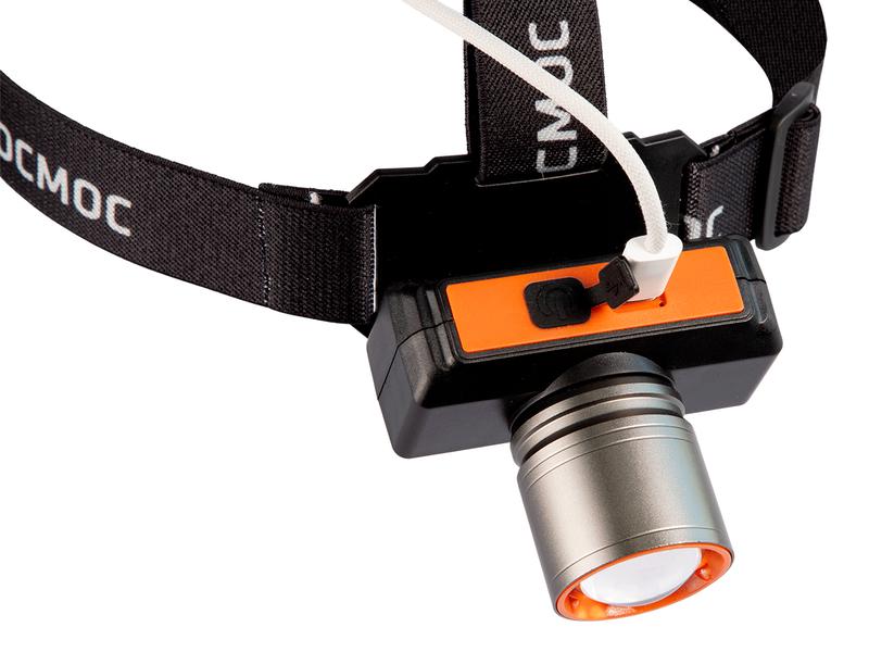 Фонарь налобный аккум. 10Вт Laser LED/ 1200мА.ч ABS пластик + алюм. КОСМОС KOC534Lit в интернет-магазине Рэмкабель