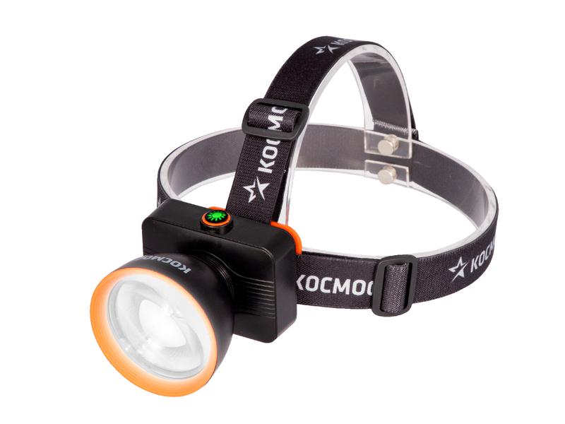 Фонарь налобный аккум. 15Вт Laser LED/ 3000мА.ч ABS пластик линза Френеля КОСМОС KOC533Lit в интернет-магазине Рэмкабель